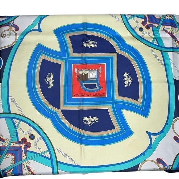 HERMES Washington's Carriages 100% Silk Scarf Carre 90cm Square - Picture 4 of 16